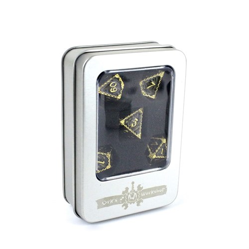 7-Piece Metal RPG Dice Set — Dragon Gold - photo 29578