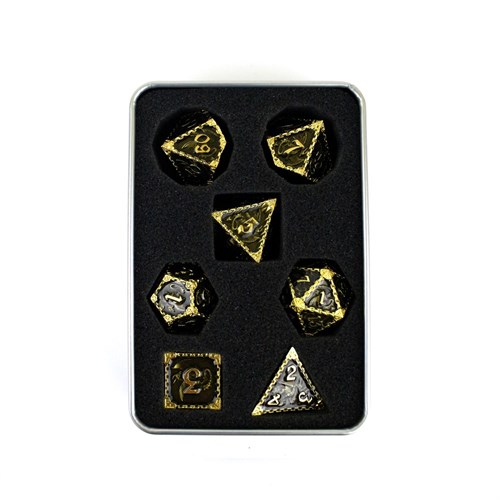 7-Piece Metal RPG Dice Set — Dragon Gold - photo 29579