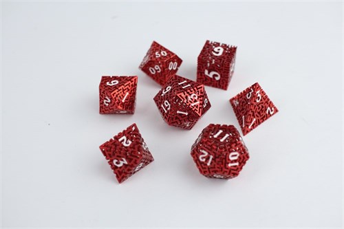 7-Piece Metal RPG Dice Set — Purple Labyrinth - photo 29592