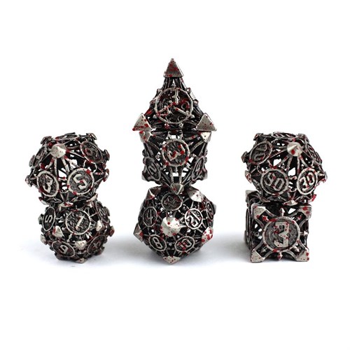 7-Piece Metal RPG Dice Set — Blood Chaos - photo 29628