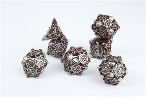 7-Piece Metal RPG Dice Set — Blood Chaos - photo 29629
