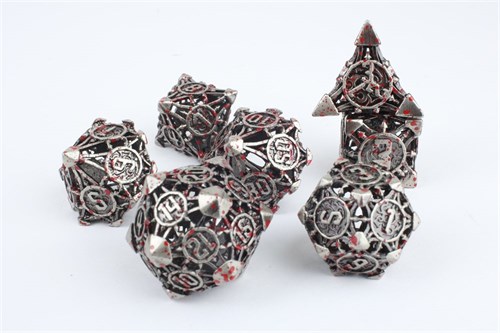 7-Piece Metal RPG Dice Set — Blood Chaos - photo 29631