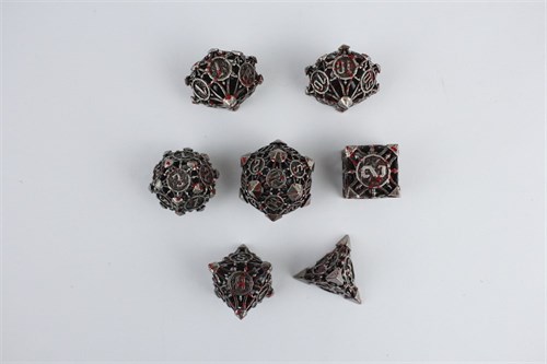 7-Piece Metal RPG Dice Set — Blood Chaos - photo 29633