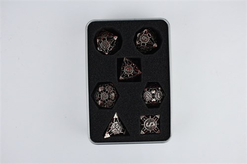 7-Piece Metal RPG Dice Set — Blood Chaos - photo 29634
