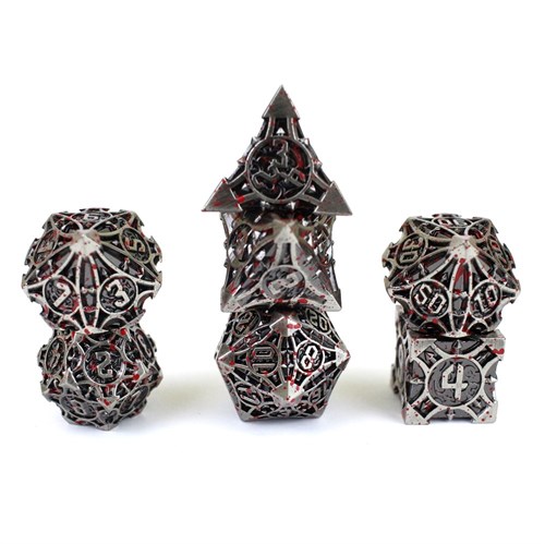 7-Piece Metal RPG Dice Set — Blood Sunset - photo 29659