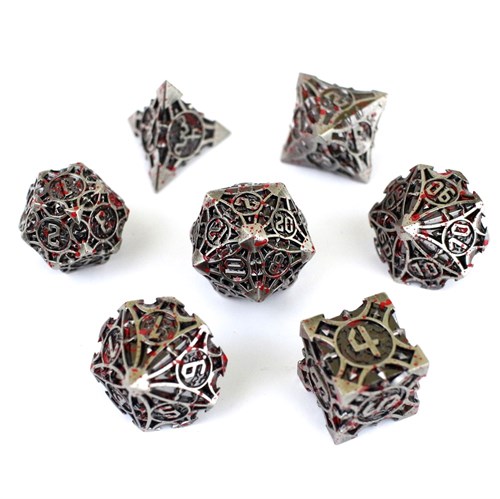 7-Piece Metal RPG Dice Set — Blood Sunset - photo 29660