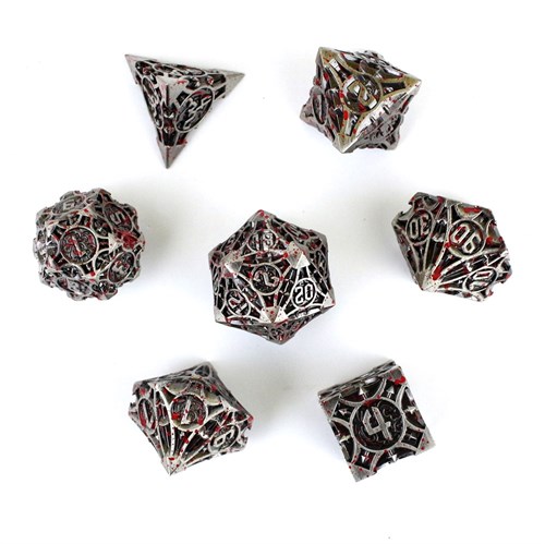 7-Piece Metal RPG Dice Set — Blood Sunset - photo 29663