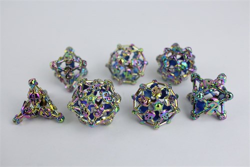 7-Piece Metal RPG Dice Set — Lightbringer Skull - photo 29675