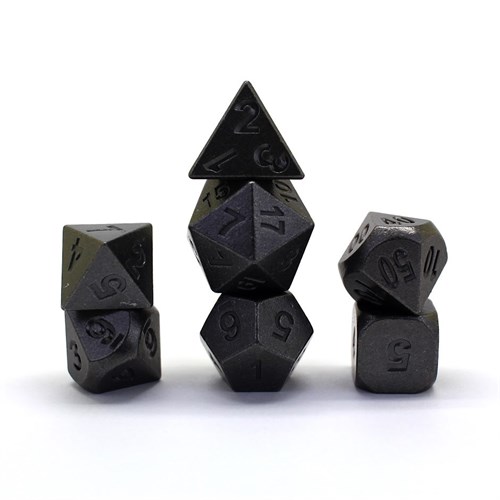 7-Piece Metal RPG Dice Set — Ancient Steel - photo 29680