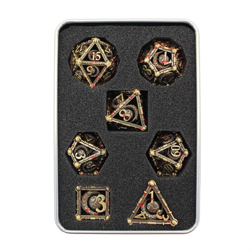 7-Piece Metal RPG Dice Set — Bronze Crescent - photo 29699