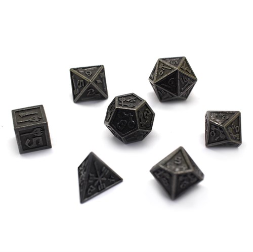 7-Piece Metal RPG Dice Set — Forge Nickel - photo 29723