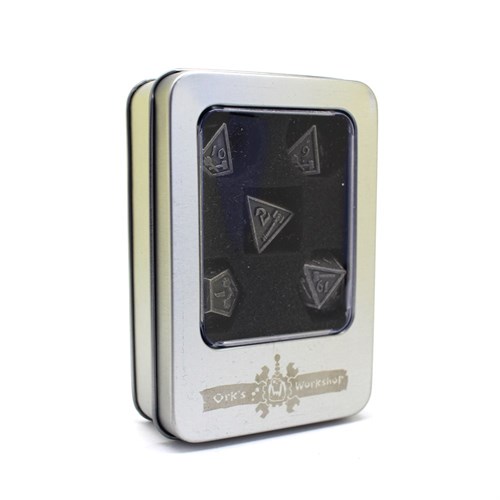 7-Piece Metal RPG Dice Set — Forge Nickel - photo 29725