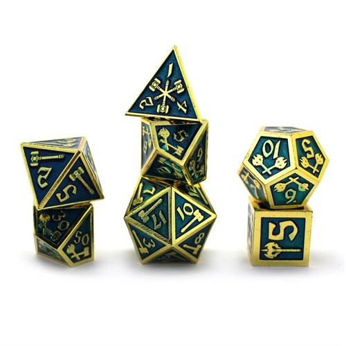 7-Piece Metal RPG Dice Set — Forge Purple - photo 29754