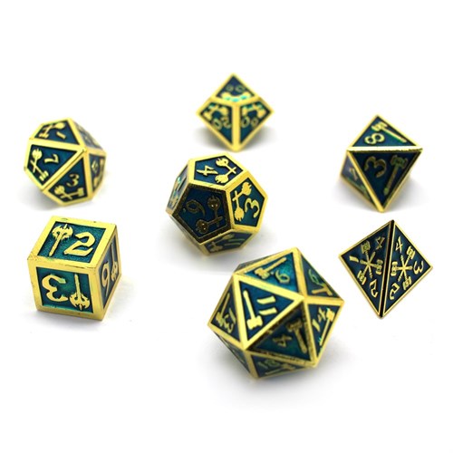7-Piece Metal RPG Dice Set — Forge Purple - photo 29755