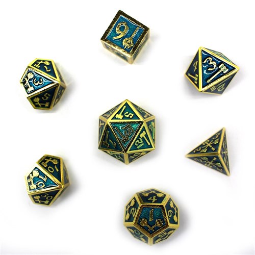 7-Piece Metal RPG Dice Set — Forge Purple - photo 29756