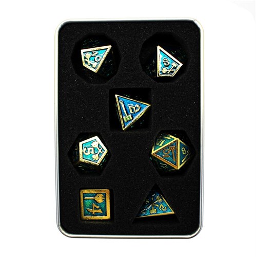 7-Piece Metal RPG Dice Set — Forge Purple - photo 29757