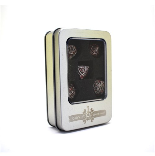 7-Piece Metal RPG Dice Set — Patterned Blood Metal - photo 29782
