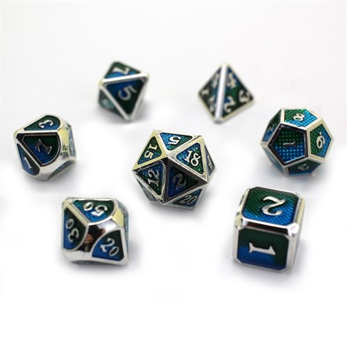 7-Piece Metal RPG Dice Set — Faux-Red Web - photo 29808