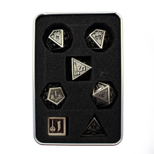 7-Piece Metal RPG Dice Set — Forge Bronze - photo 29825