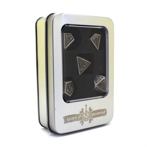 7-Piece Metal RPG Dice Set — Forge Bronze - photo 29826