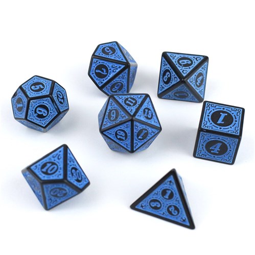 7-Piece RPG Dice Set — Gaming Blue - photo 29843