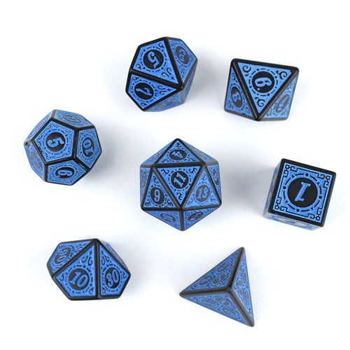 7-Piece RPG Dice Set — Gaming Blue - photo 29844
