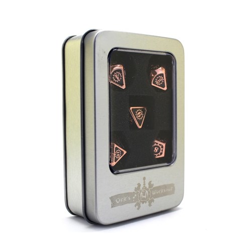 7-Piece Metal RPG Dice Set — Bronze Mechanism - photo 29863