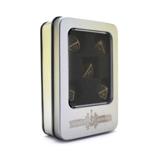 7-Piece Metal RPG Dice Set — Bronze Web - photo 29885