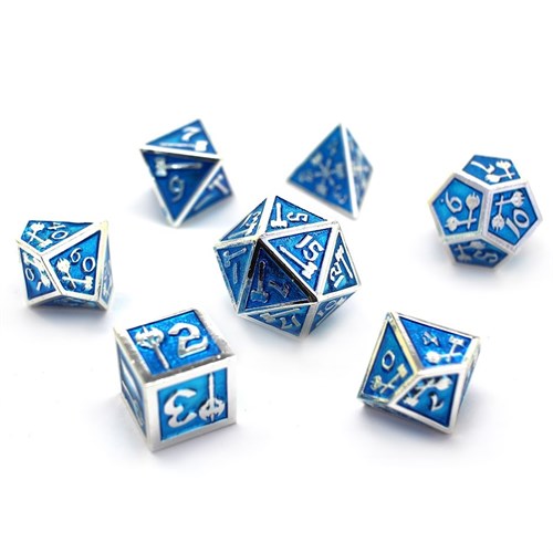 7-Piece Metal RPG Dice Set — Forge Copper-Green - photo 29900