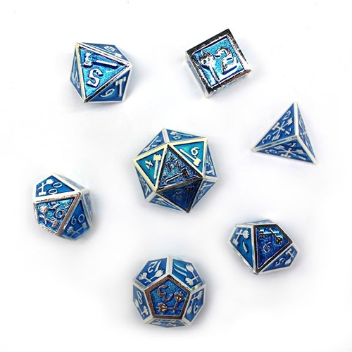 7-Piece Metal RPG Dice Set — Forge Copper-Green - photo 29901