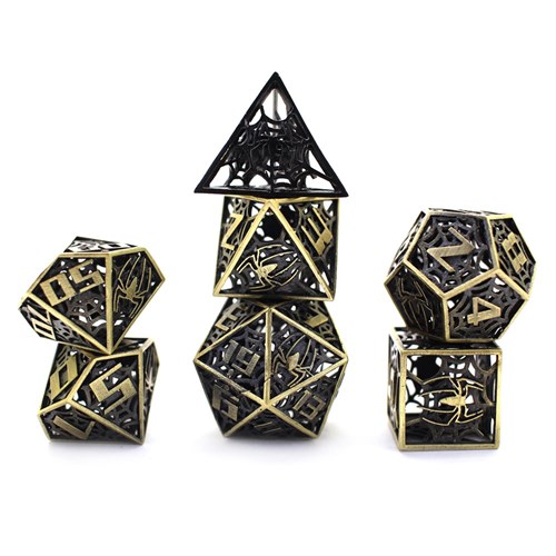 7-Piece Metal RPG Dice Set — Arachnophobia - photo 29918