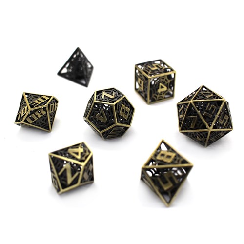 7-Piece Metal RPG Dice Set — Arachnophobia - photo 29919