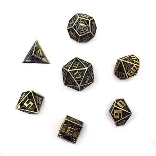 7-Piece Metal RPG Dice Set — Arachnophobia - photo 29920