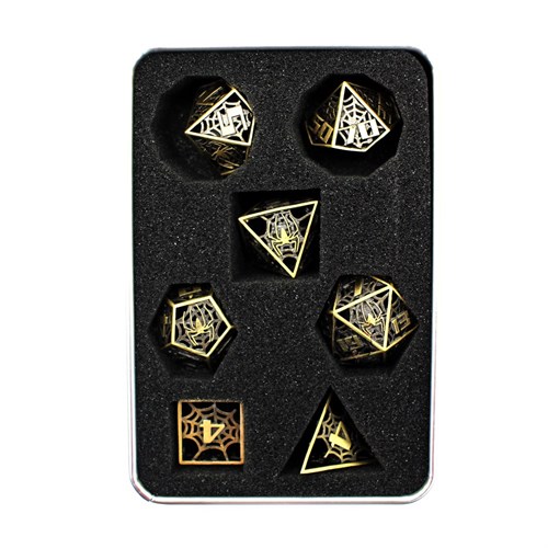 7-Piece Metal RPG Dice Set — Arachnophobia - photo 29921