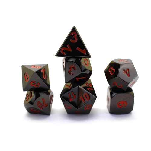 7-Piece Metal RPG Dice Set — Matte Metallic Orange - photo 29971