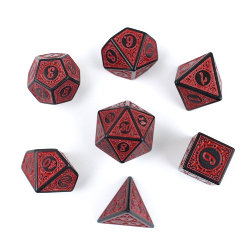 7-Piece RPG Dice Set — Gaming Red - photo 29997