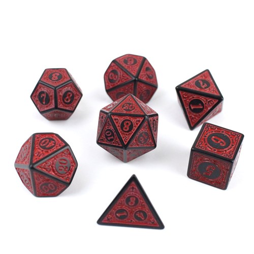 7-Piece RPG Dice Set — Gaming Red - photo 29998