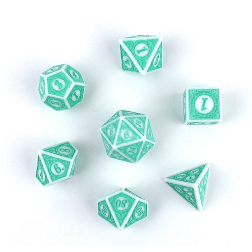 7-Piece RPG Dice Set — Gaming Jade-White - photo 30010