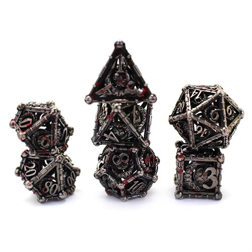 7-Piece Metal RPG Dice Set — Dark Crescent - photo 30018