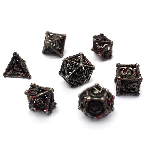 7-Piece Metal RPG Dice Set — Dark Crescent - photo 30019