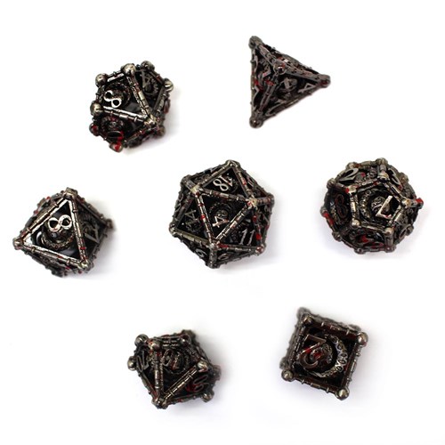 7-Piece Metal RPG Dice Set — Dark Crescent - photo 30020