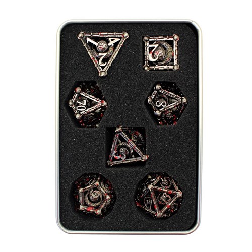7-Piece Metal RPG Dice Set — Dark Crescent - photo 30021