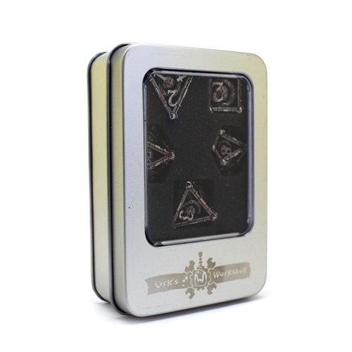 7-Piece Metal RPG Dice Set — Dark Crescent - photo 30022