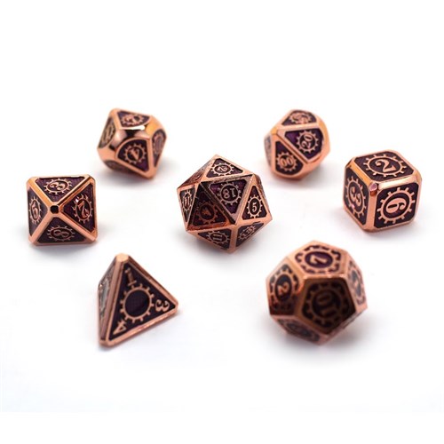 7-Piece Metal RPG Dice Set — Black Mechanism - photo 30101