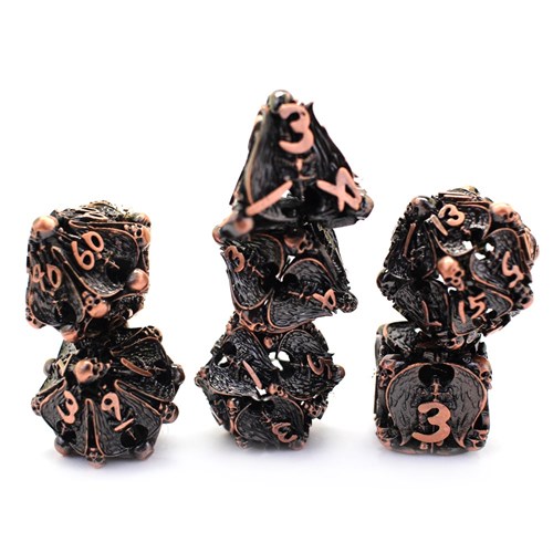 7-Piece Metal RPG Dice Set — Dark Angelic Sword - photo 30119