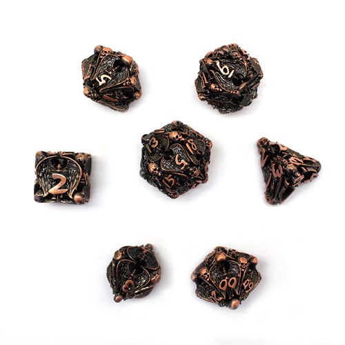 7-Piece Metal RPG Dice Set — Dark Angelic Sword - photo 30121