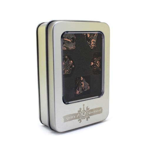 7-Piece Metal RPG Dice Set — Dark Angelic Sword - photo 30123