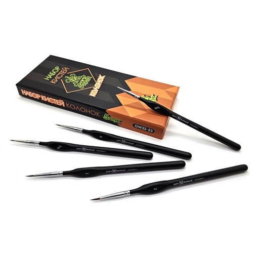 Brush Set for Models and Miniatures Kolinsky Ork's Workshop 5 pcs. - photo 30265