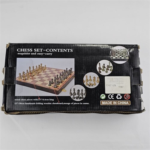 Gift Chess Set 29×29 cm "Gambit Silver/Gold" with Weighted Pieces / Board Game (Clearance) - photo 30432