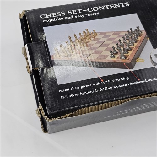 Gift Chess Set 29×29 cm "Gambit Silver/Gold" with Weighted Pieces / Board Game (Clearance) - photo 30433